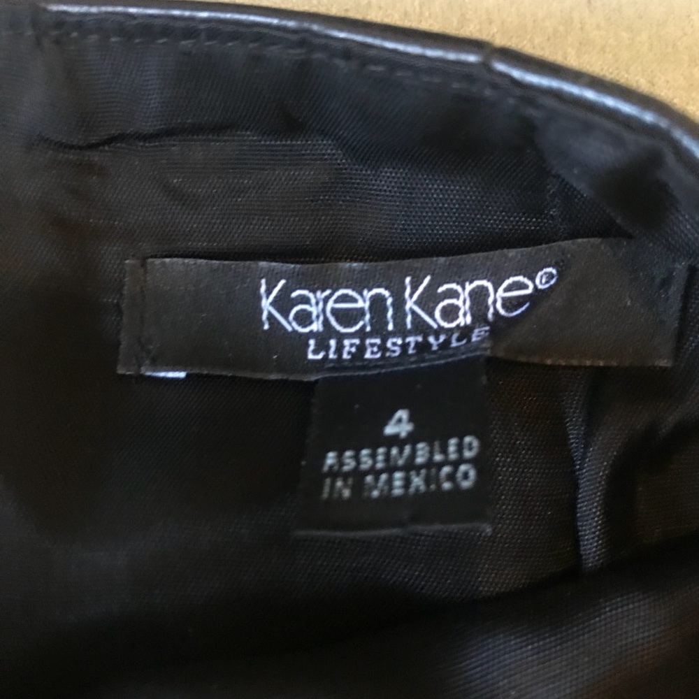 Karen Kane black leather skirt